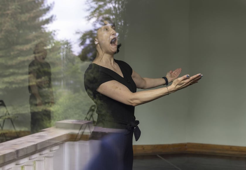 Pr&oacute;ba do spektaklu we Wrocławskim Teatrze Pantomimy