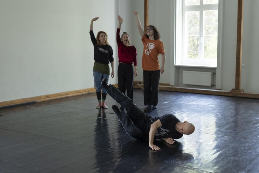 Pr&oacute;ba do spektaklu we Wrocławskim Teatrze Pantomimy