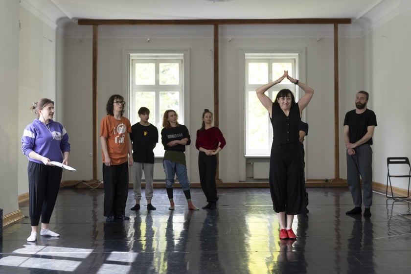 Pr&oacute;ba do spektaklu we Wrocławskim Teatrze Pantomimy