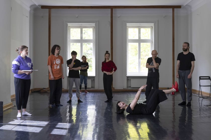 Pr&oacute;ba do spektaklu we Wrocławskim Teatrze Pantomimy