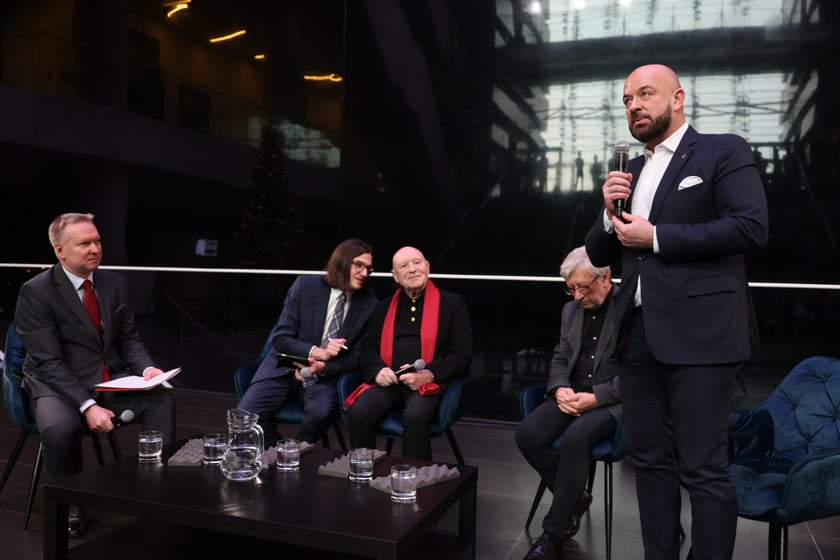 W NFM &ndash; od lewej Grzegorz Chojnowski, Tomasz Duda, Christoph Eschenbach, Andrzej Kosendiak, prezydent Jacek Sutryk