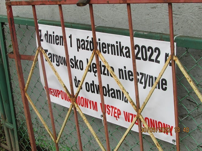 Targowisko w Leśnicy, od 1.10.2022 jest zamknięte