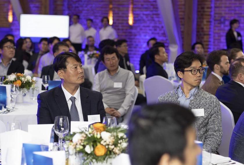 Uroczystość otwarcia Industrial Bank of Korea we Wrocławiu.