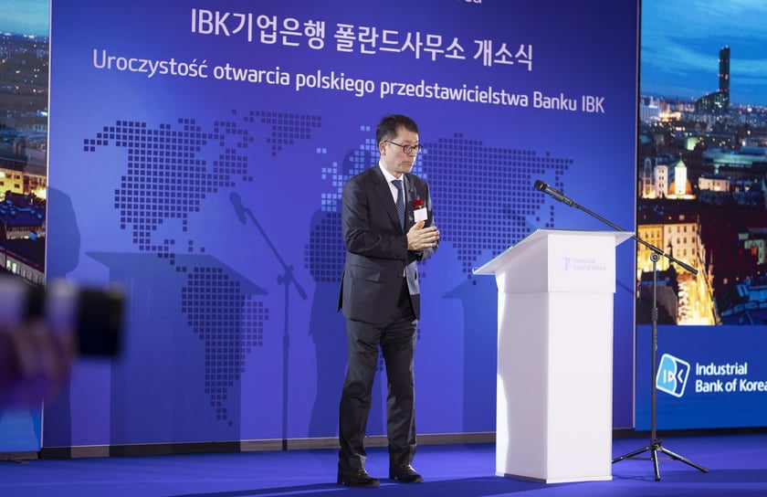 Uroczystość otwarcia Industrial Bank of Korea we Wrocławiu.