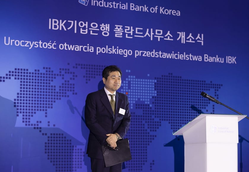 Uroczystość otwarcia Industrial Bank of Korea we Wrocławiu.