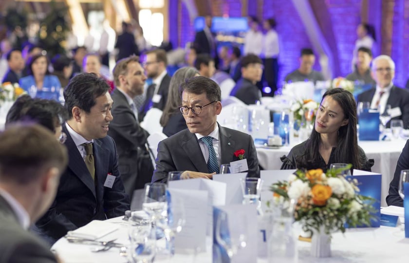 Uroczystość otwarcia Industrial Bank of Korea we Wrocławiu.