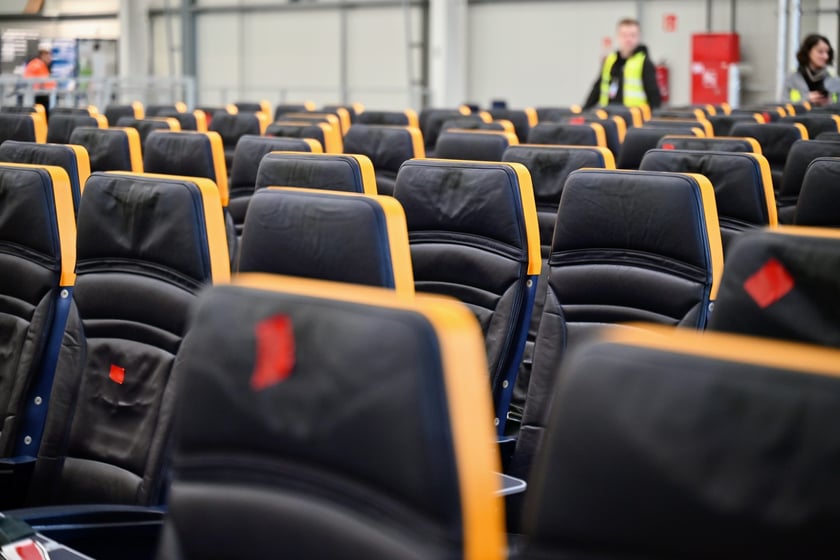 Wroclaw Aircraft Maintenance Services, w skrócie WAMS, czyli wrocławska baza serwisowa Ryanaira. Zdjęcie z 2023 roku