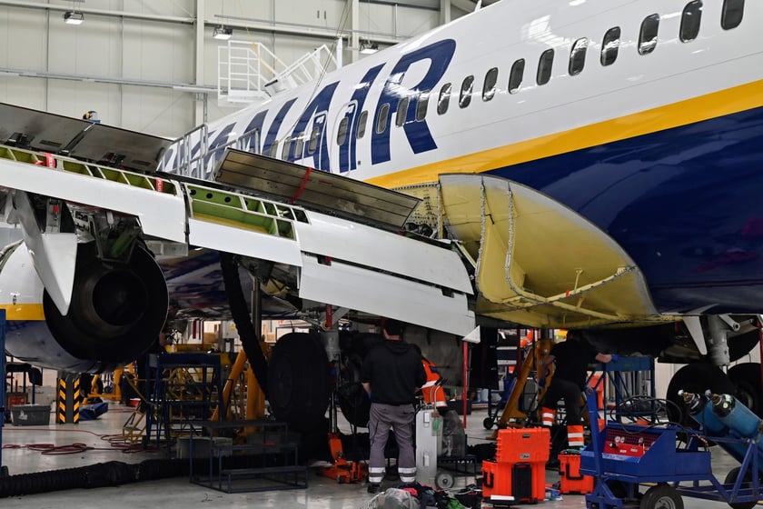 Wroclaw Aircraft Maintenance Services, w skrócie WAMS, czyli wrocławska baza serwisowa Ryanaira. Zdjęcie z 2023 roku