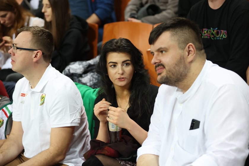 Zdjęcie z niedzielnego meczu koszykarskiego Śląska Wrocław w Hali Stulecia