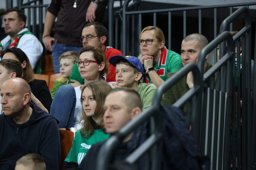 Zdjęcie z niedzielnego meczu koszykarskiego Śląska Wrocław w Hali Stulecia