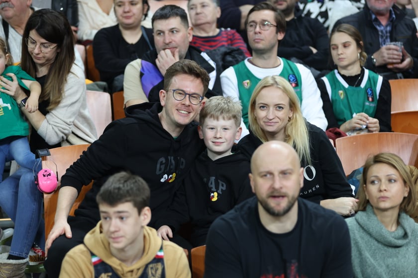 Zdjęcie z niedzielnego meczu koszykarskiego Śląska Wrocław w Hali Stulecia