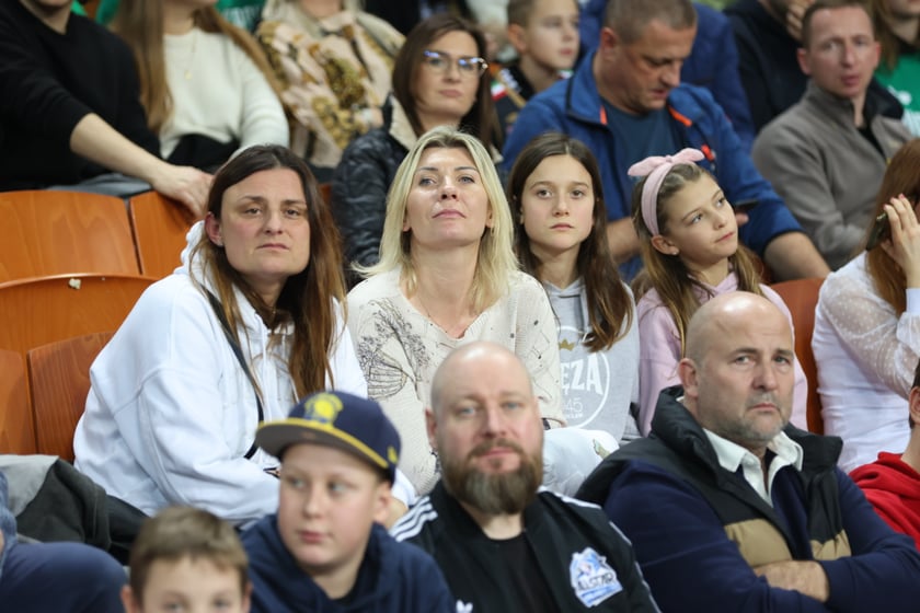 Zdjęcie z niedzielnego meczu koszykarskiego Śląska Wrocław w Hali Stulecia