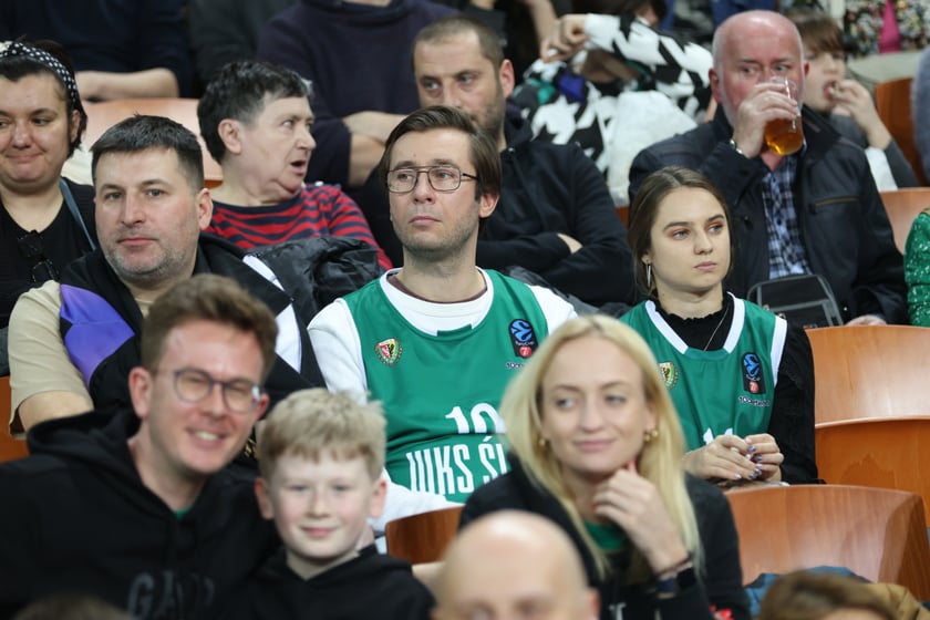 Zdjęcie z niedzielnego meczu koszykarskiego Śląska Wrocław w Hali Stulecia