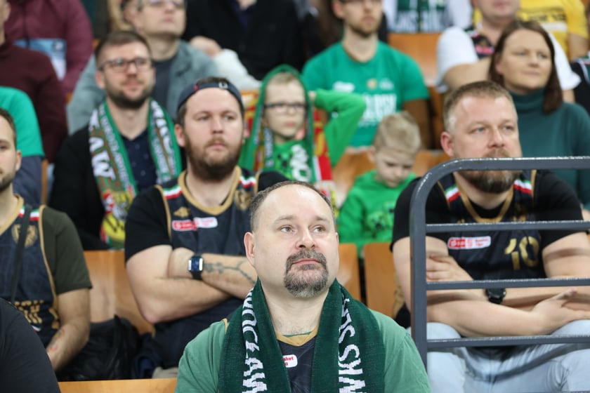 Zdjęcie z niedzielnego meczu koszykarskiego Śląska Wrocław w Hali Stulecia