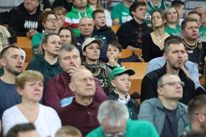 Zdjęcie z niedzielnego meczu koszykarskiego Śląska Wrocław w Hali Stulecia