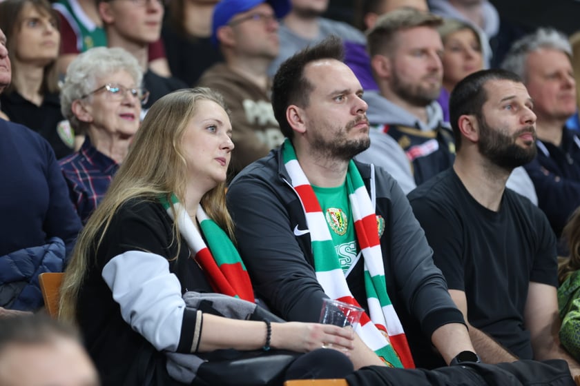 Zdjęcie z niedzielnego meczu koszykarskiego Śląska Wrocław w Hali Stulecia