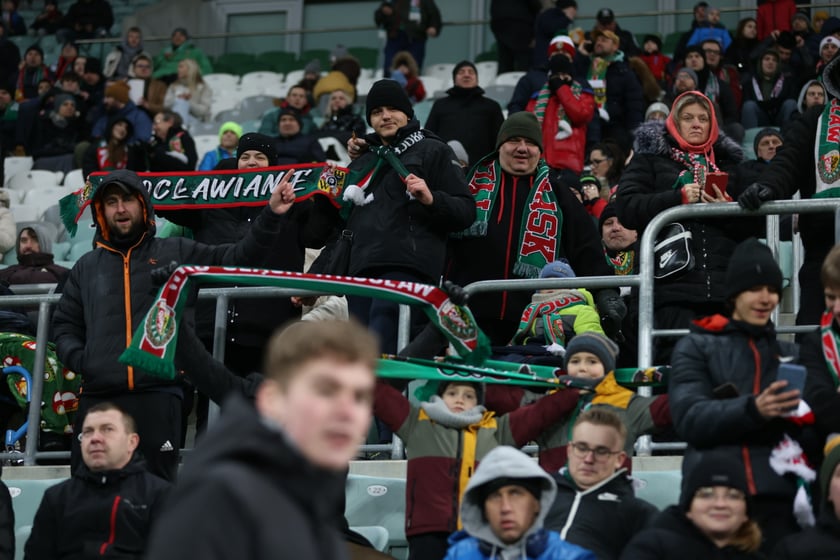 Mecz Śląsk Wrocław - Lech Poznań, 26.02.2023, Tarczyński Arena we Wrocławiu