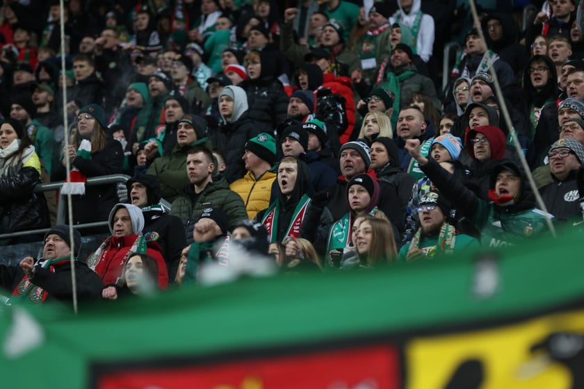 Mecz Śląsk Wrocław - Lech Poznań, 26.02.2023, Tarczyński Arena we Wrocławiu