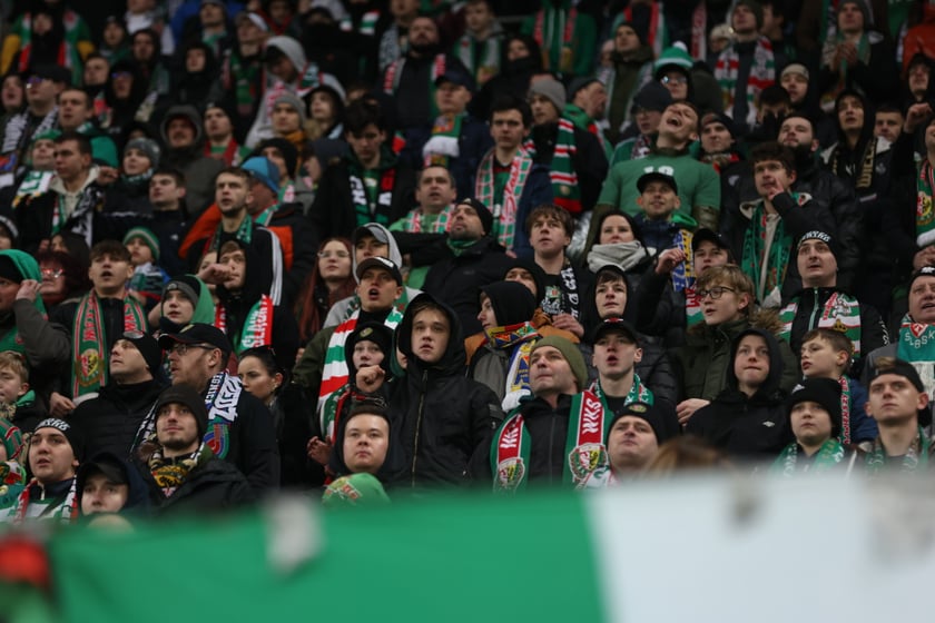Mecz Śląsk Wrocław - Lech Poznań, 26.02.2023, Tarczyński Arena we Wrocławiu