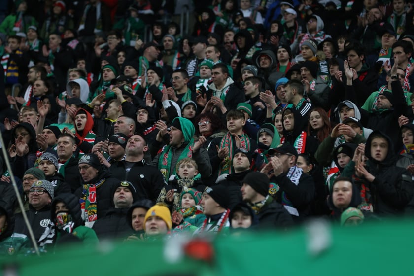 Mecz Śląsk Wrocław - Lech Poznań, 26.02.2023, Tarczyński Arena we Wrocławiu