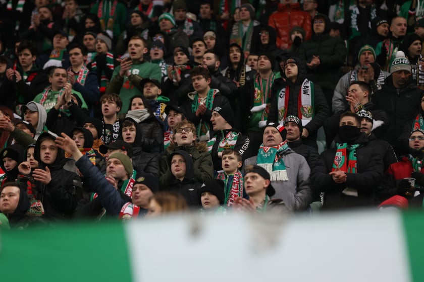 Mecz Śląsk Wrocław - Lech Poznań, 26.02.2023, Tarczyński Arena we Wrocławiu