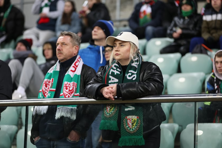 Mecz Śląsk Wrocław - Lech Poznań, 26.02.2023, Tarczyński Arena we Wrocławiu