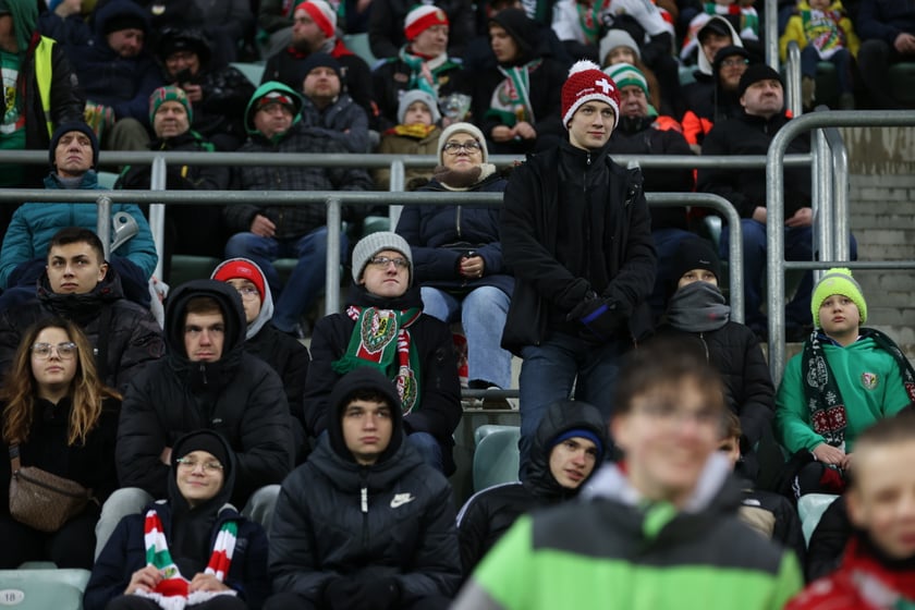 Mecz Śląsk Wrocław - Lech Poznań, 26.02.2023, Tarczyński Arena we Wrocławiu