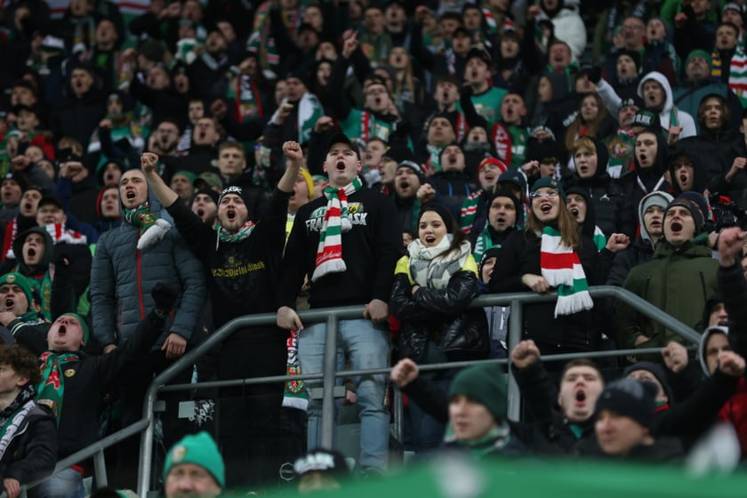 Mecz Śląsk Wrocław - Lech Poznań, 26.02.2023, Tarczyński Arena we Wrocławiu