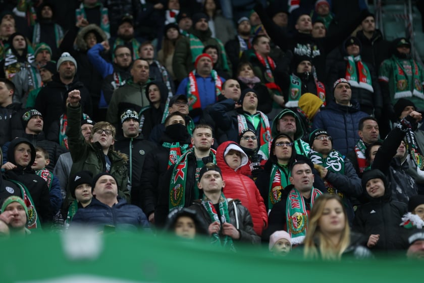 Mecz Śląsk Wrocław - Lech Poznań, 26.02.2023, Tarczyński Arena we Wrocławiu