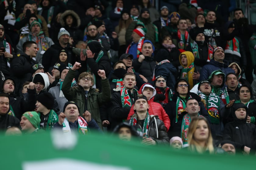 Mecz Śląsk Wrocław - Lech Poznań, 26.02.2023, Tarczyński Arena we Wrocławiu
