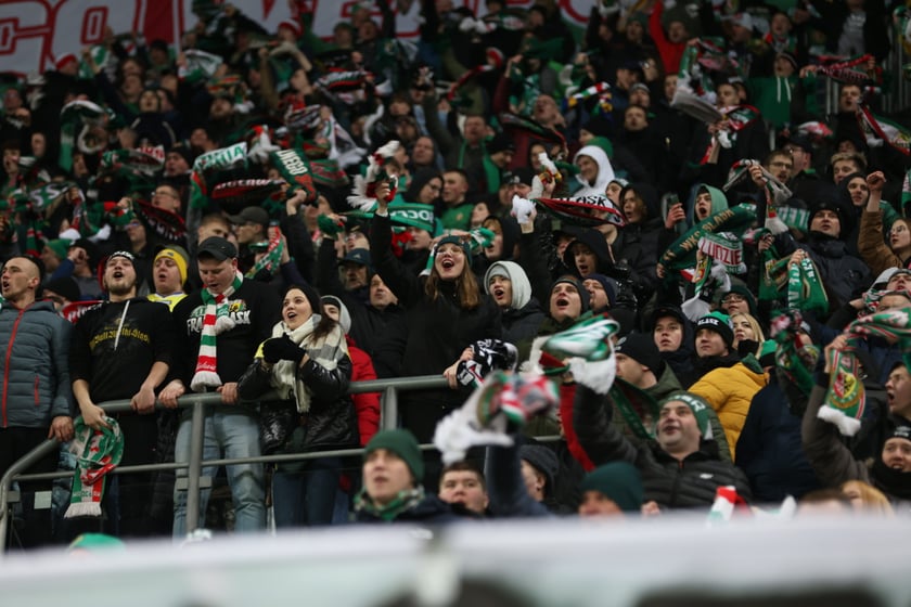 Mecz Śląsk Wrocław - Lech Poznań, 26.02.2023, Tarczyński Arena we Wrocławiu