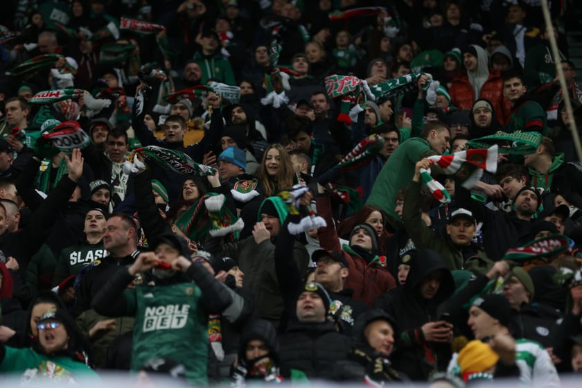 Mecz Śląsk Wrocław - Lech Poznań, 26.02.2023, Tarczyński Arena we Wrocławiu