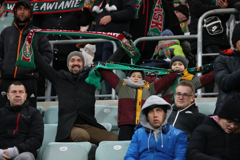 Mecz Śląsk Wrocław - Lech Poznań, 26.02.2023, Tarczyński Arena we Wrocławiu