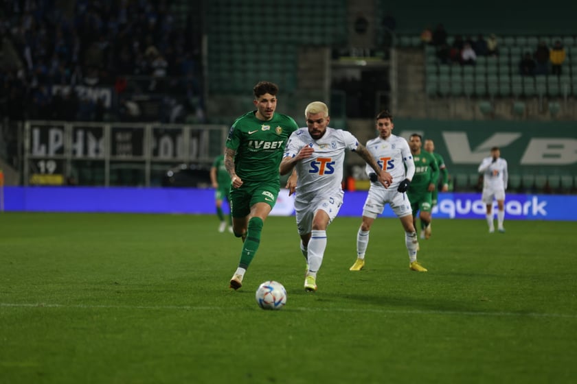 Mecz Śląsk Wrocław - Lech Poznań, 26.02.2023, Tarczyński Arena we Wrocławiu