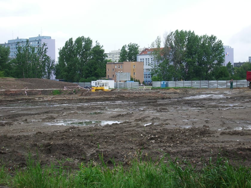 Aquapark we Wrocławiu przy ul. Borowskiej w trakcie budowy