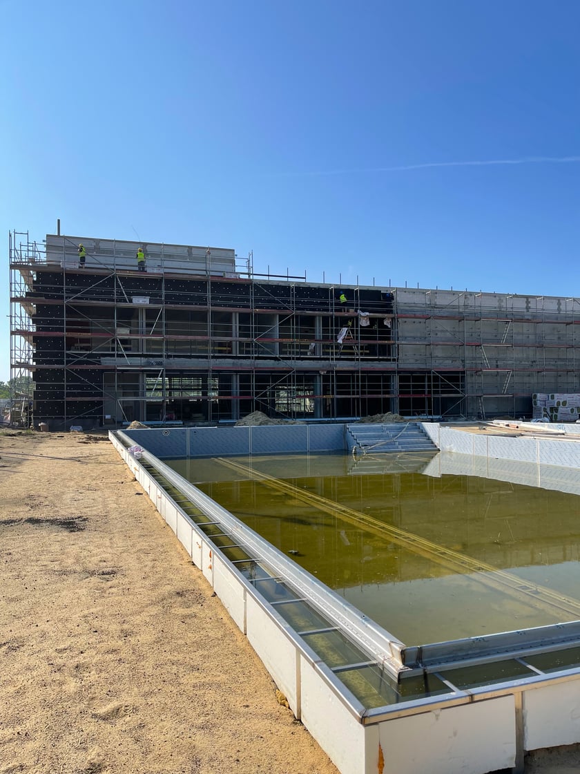 Aquapark na Zakrzowie we Wrocławiu. Zdjęcia z budowy