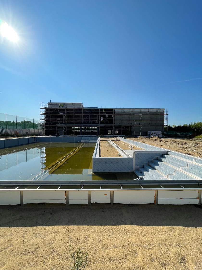 Aquapark na Zakrzowie we Wrocławiu. Zdjęcia z budowy