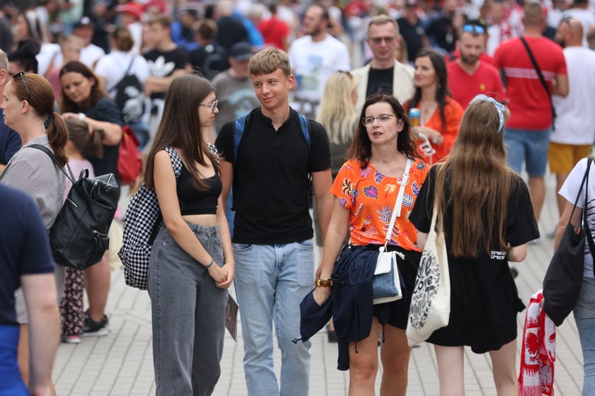 Kibice podczas Drużynowego Pucharu Świata w żużlu, Wrocław, 29 lipca 2023