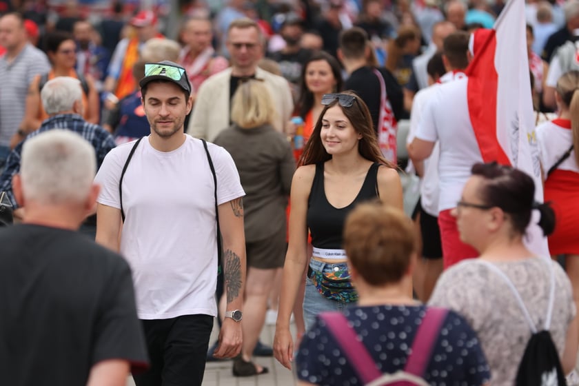 Kibice podczas Drużynowego Pucharu Świata w żużlu, Wrocław, 29 lipca 2023