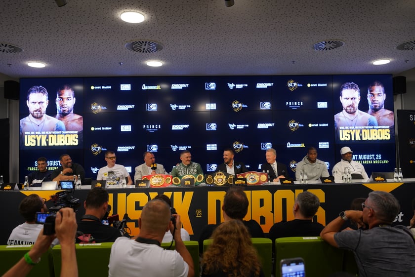 Konferencja prasowa przed walką Usyk vs. Dubois, sierpień 2023