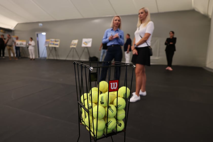 Uroczyste otwarcie hali tenisowej przy Pułtuskiej, 6 września 2023 r.