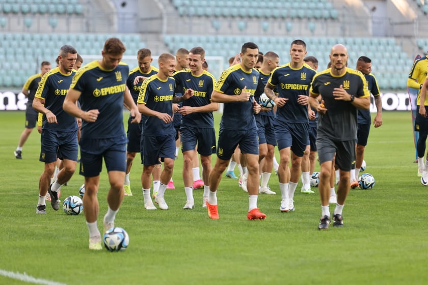 Trening i konferencja prasowa Ukraińców na Tarczyński Arenie przed meczem Ukraina - Anglia