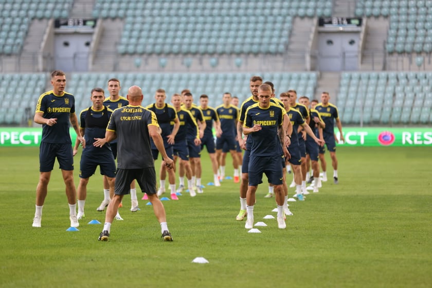 Trening i konferencja prasowa Ukraińców na Tarczyński Arenie przed meczem Ukraina - Anglia
