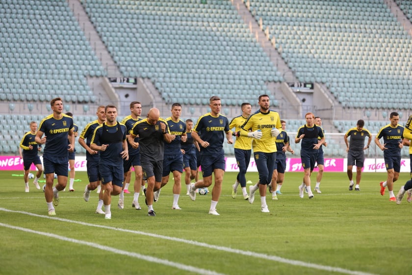 Trening i konferencja prasowa Ukraińców na Tarczyński Arenie przed meczem Ukraina - Anglia