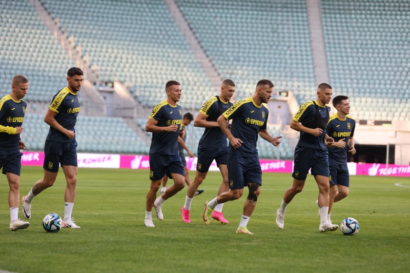 Trening i konferencja prasowa Ukraińców na Tarczyński Arenie przed meczem Ukraina - Anglia