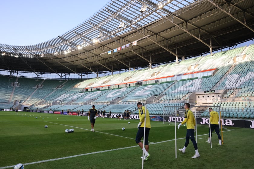 Trening i konferencja prasowa Ukraińców na Tarczyński Arenie przed meczem Ukraina - Anglia