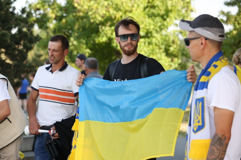 Kibice na meczu Ukraina - Anglia