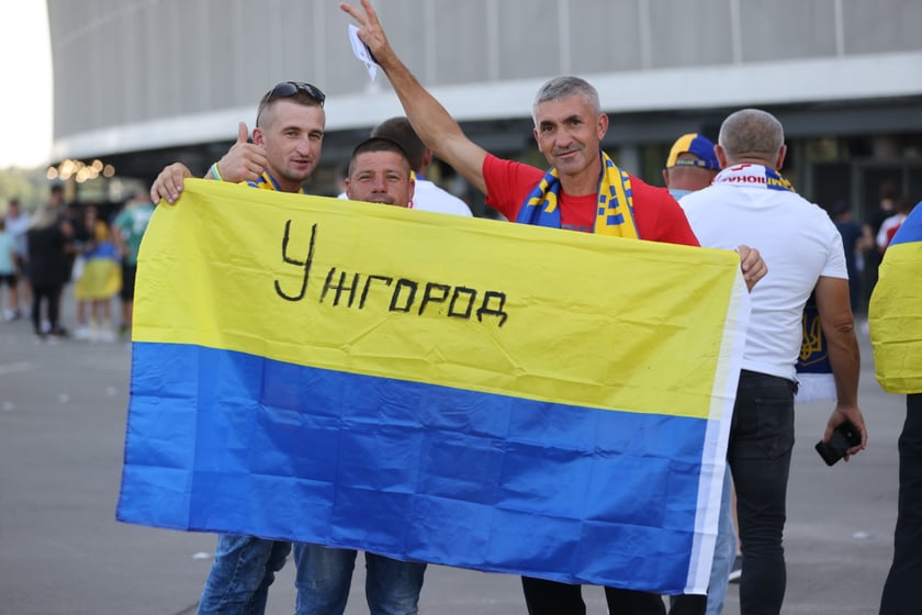 Kibice na meczu Ukraina - Anglia