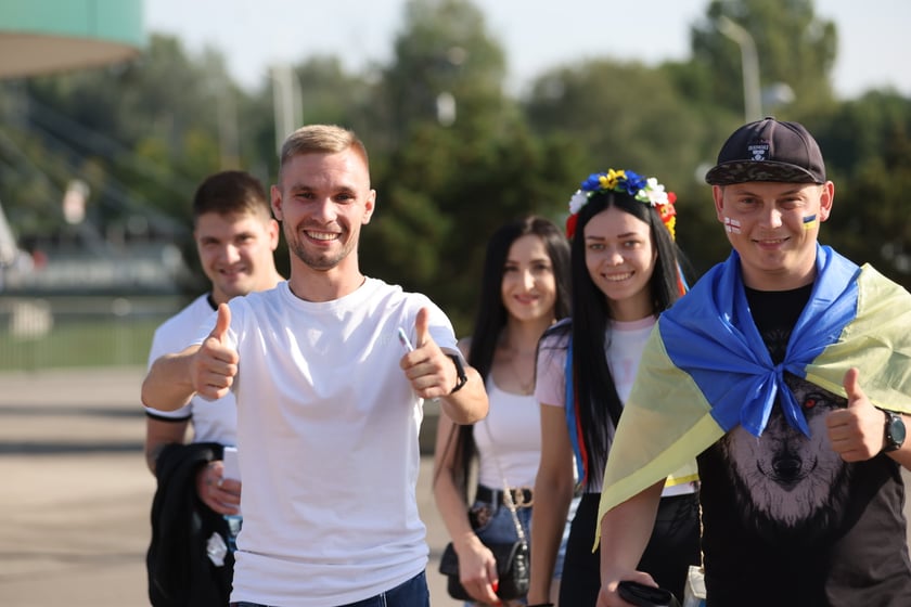 Kibice na meczu Ukraina - Anglia