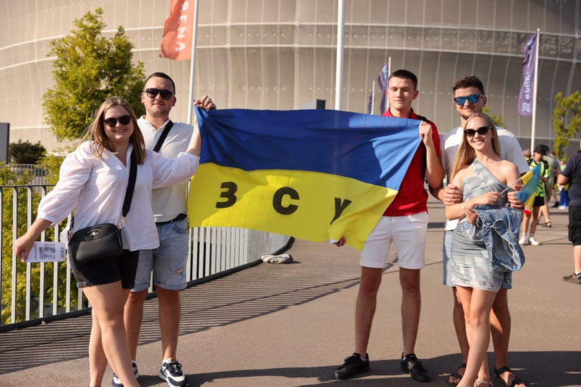 Kibice na meczu Ukraina - Anglia